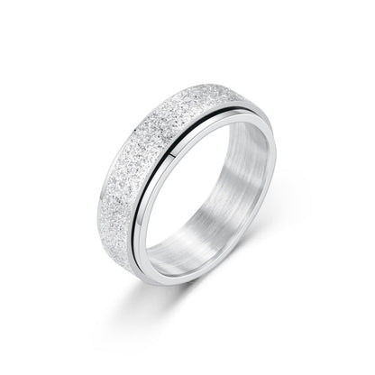 Anxiety Rings Rainbow Silver Color Relieve Stress Rings Jewelry Gym From House