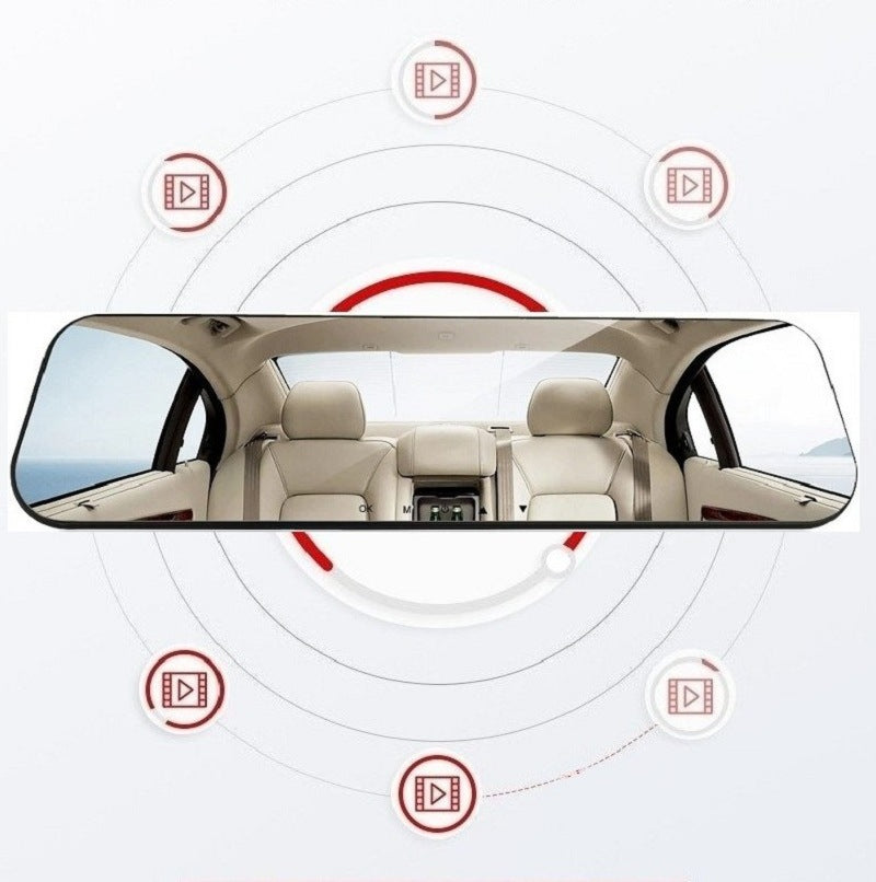 White glass white mirror new driving recorder Vehicle dealsniper-net