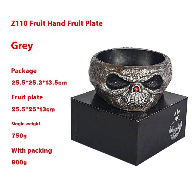 Halloween Candy Bowl Plastic Pumpkin Bowl Holidays DealSniper.net Gray