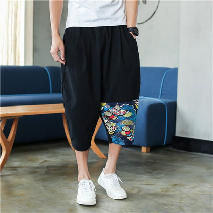 Sinicism Shop Mens Cotton Linen Harem Pants Male