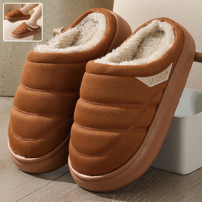 Fashion Solid Plush Slipper Winter Warm Indoor Floor Bedroom