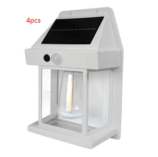 Outdoor Solar Waterproof Tungsten Induction Garden Wall Lamp Garden DealSniper.net 4XWhite