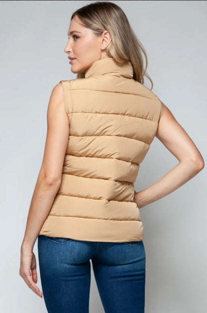 Snobbish Zip Up Turtleneck Vest With Pockets Women DealSniper.net