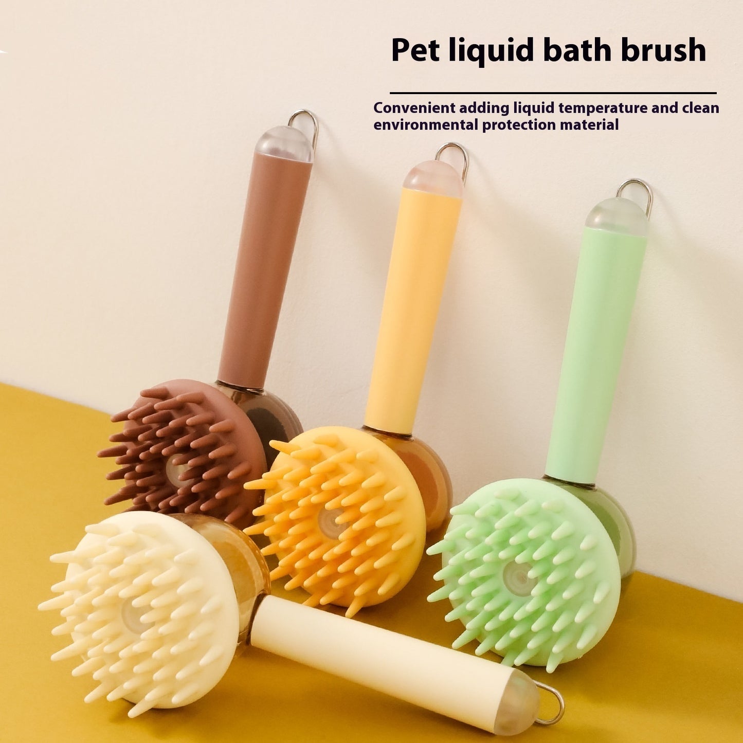 3 In 1 Pets Bath Brush Shower Massage Brush Pets Gym From House