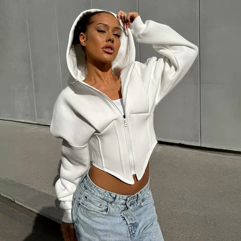 Zipper Hoodie Cardigan Y2K Ins Fashion Street Long Sleeve Women DealSniper.net