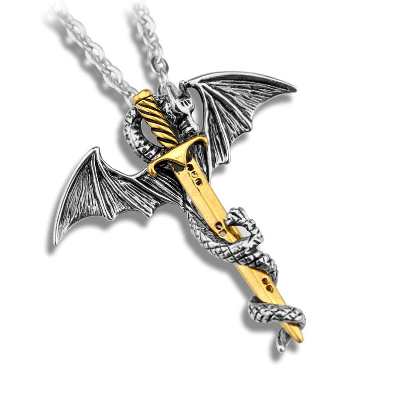 Double Axe Pendant Men's Necklace Jewelry dealsniper-net Xl0139 One size