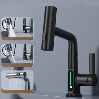 Intelligent Digital Display Faucet Pull-out Basin Faucet House DealSniper.net
