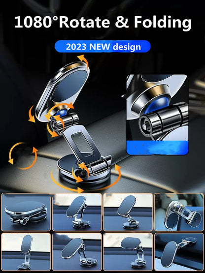 Rotate Metal Magnetic Car Phone Holder Foldable Universal Vehicle Gym From House