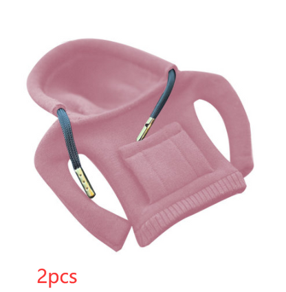 Universal Gear Knob Cover Hoodies Handle Cover Gear Grip Vehicle DealSniper.net Pink 12cm 2PCS