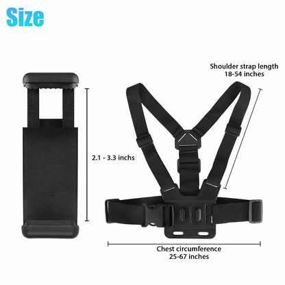 Chest Strap Mount Accessories Adjustable Phone Holder For GoPro Hero 9 8 Electronics dealsniper-net