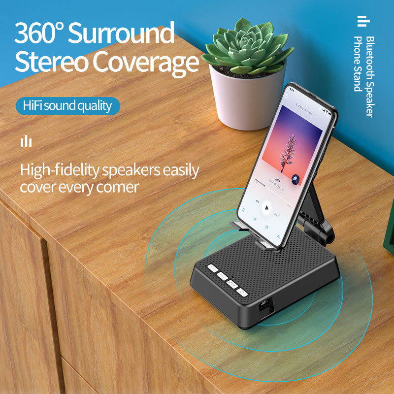 Mobile Phone Smart Broadcaster Stand Wireless Bluetooth Speaker Electronics dealsniper-net