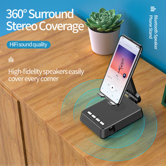 Mobile Phone Smart Broadcaster Stand Wireless Bluetooth Speaker Electronics dealsniper-net
