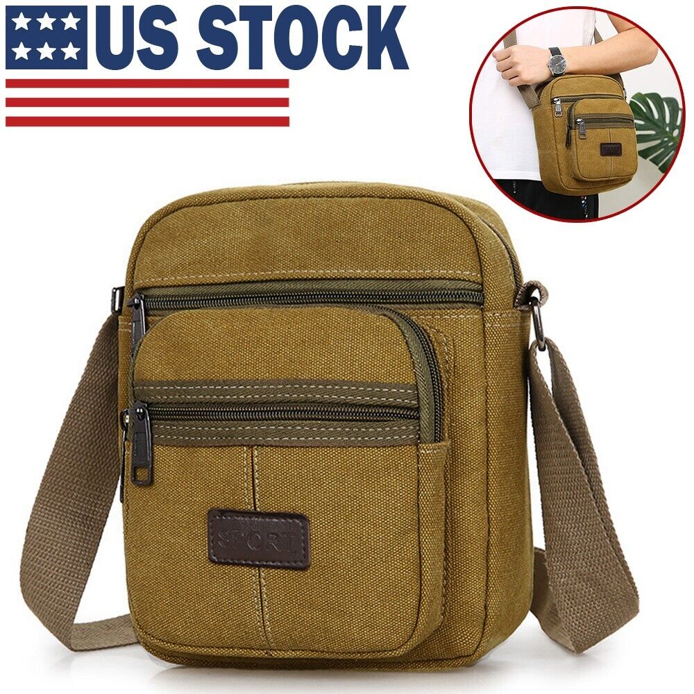 Men's Crossbody Messenger Bag Canvas Bags Casual Shoulder Satchel Handbag Pouch Men DealSniper.net