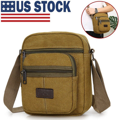 Men's Crossbody Messenger Bag Canvas Bags Casual Shoulder Satchel Handbag Pouch Men DealSniper.net