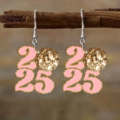 Retro Fashion Digital Earrings Jewelry dealsniper-net 2025 Ball Lamp Earrings