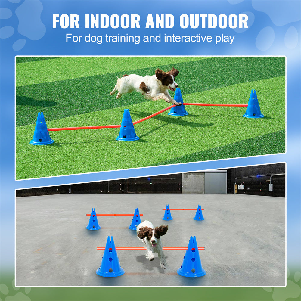 VEVOR Dog Agility Hurdle Cone Set Rods With Bag