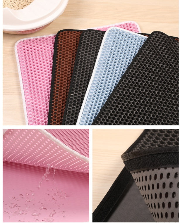 Pet Cat Litter Mat Pet Supplies EVA Double Cat Litter Mat Pets Gym From House