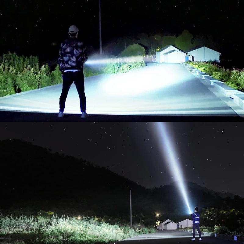 Strong Flashlight Focusing Led Flash Light Rechargeable Super Bright LED Outdoor Xenon Lamp Outdoor dealsniper-net