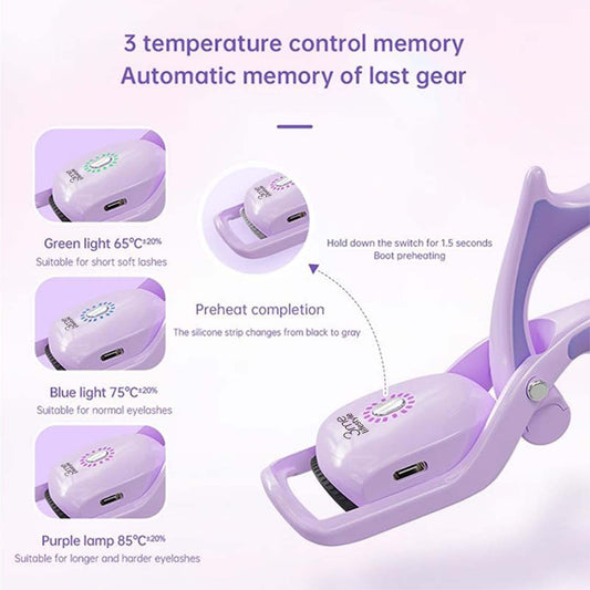 3 Temperature Control Heated Eyelash Curlers Beauty dealsniper-net