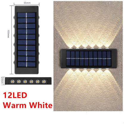 Solar Outdoor Garden Light Up And Down Glowing Atmosphere Garden dealsniper-net 12LED Warm White 1PCS