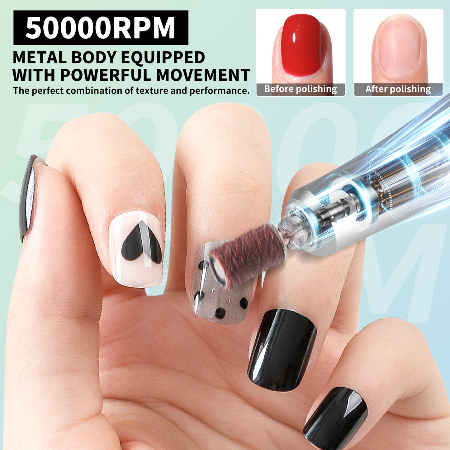 Nail Drill Machine Rechargeable Portable Nail File Beauty dealsniper-net