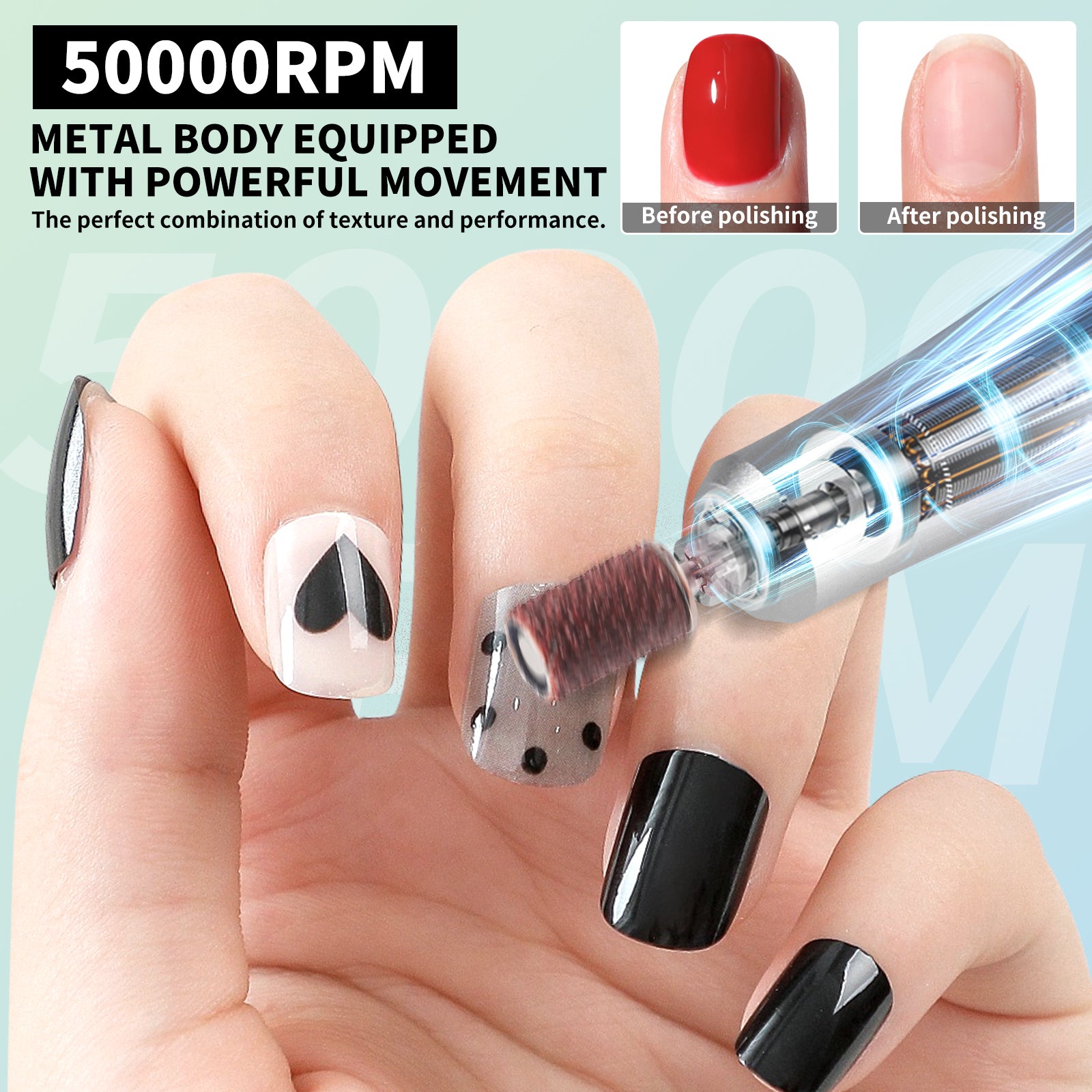 Nail Drill Machine Rechargeable Portable Nail File Beauty dealsniper-net