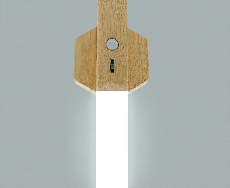 Smart Home Wooden Small Night Lamp Lamp LED Induction Home Decor DealSniper.net 1W White Light