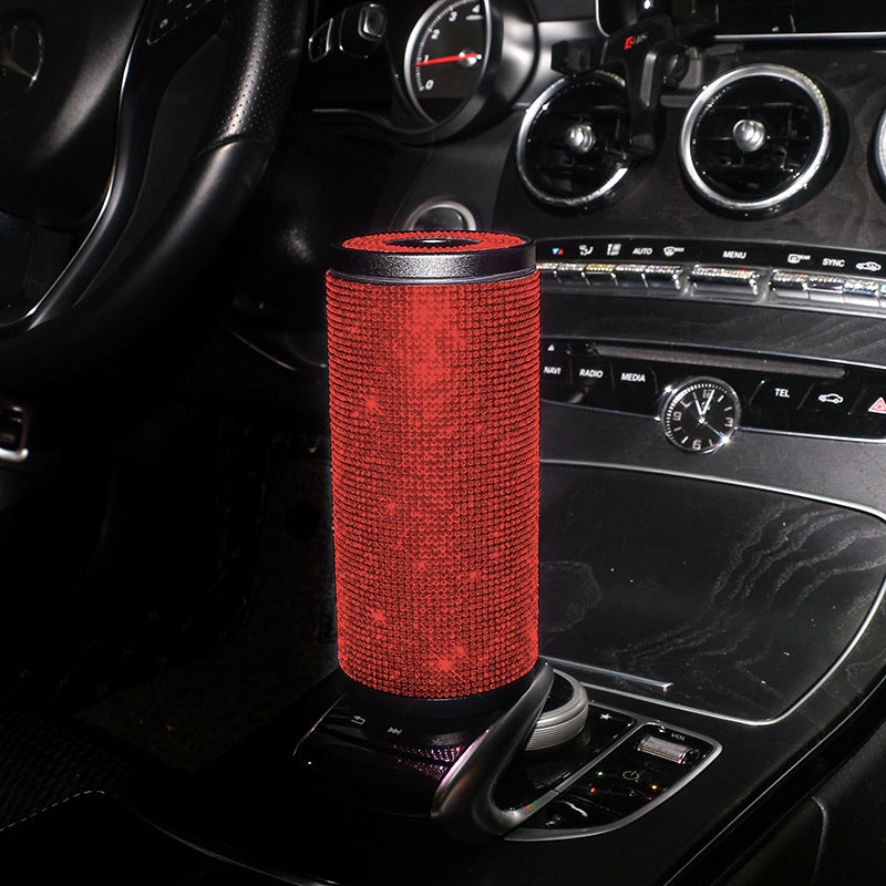 Round Rhinestone Paper Tube For Vehicle-mounted Car Diamonds Vehicle DealSniper.net Red