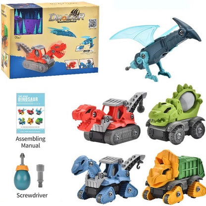 Dinosaur Set With Electric Drill Construction Toys