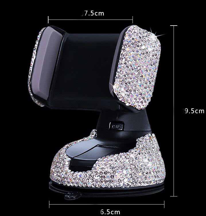 Multifunctional Air Outlet Diamond-encrusted Car Phone Holder Vehicle dealsniper-net