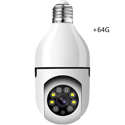 E27 Bulb Camera 360 Degree Wifi Remote Home Monitoring House dealsniper-net Bulb dual light full color64G