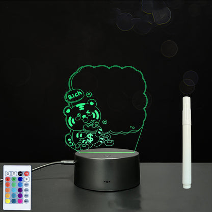 3D Acrylic Board Handwriting Message Board LED Light Home dealsniper-net