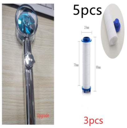 New Turbo Propeller Shower Head Water Saving High Pressure Flow House Gym From House 3pcs Set2