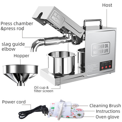 Stainless Steel Household Oil Press Automatic Small Food House BlenderJuice.com CJ