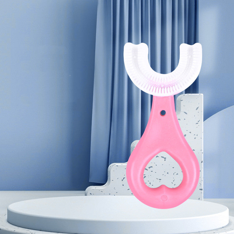 Children's U-shaped Food Grade Soft Rubber Toothbrush Health dealsniper-net