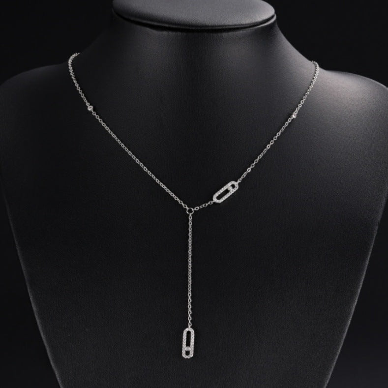 Cross-Border Classic Square-Shaped Light Luxury High-End Necklace Jewelry Gym From House