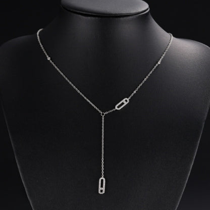 Cross-Border Classic Square-Shaped Light Luxury High-End Necklace Jewelry Gym From House