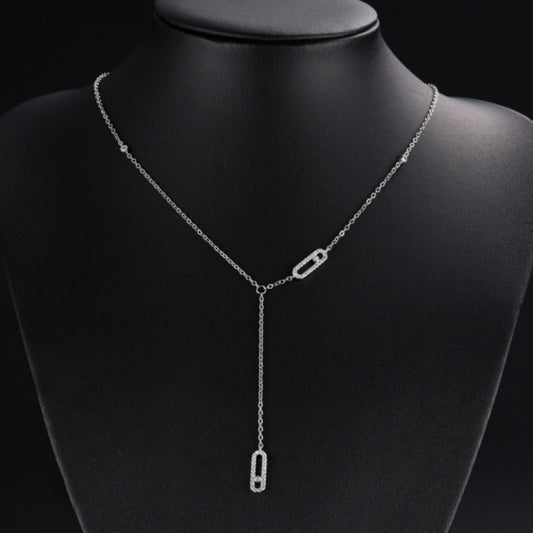 Cross-Border Classic Square-Shaped Light Luxury High-End Necklace Jewelry Gym From House