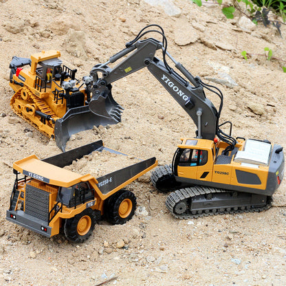 Children's Simple Alloy Charging Excavator Toy Car Kids dealsniper-net