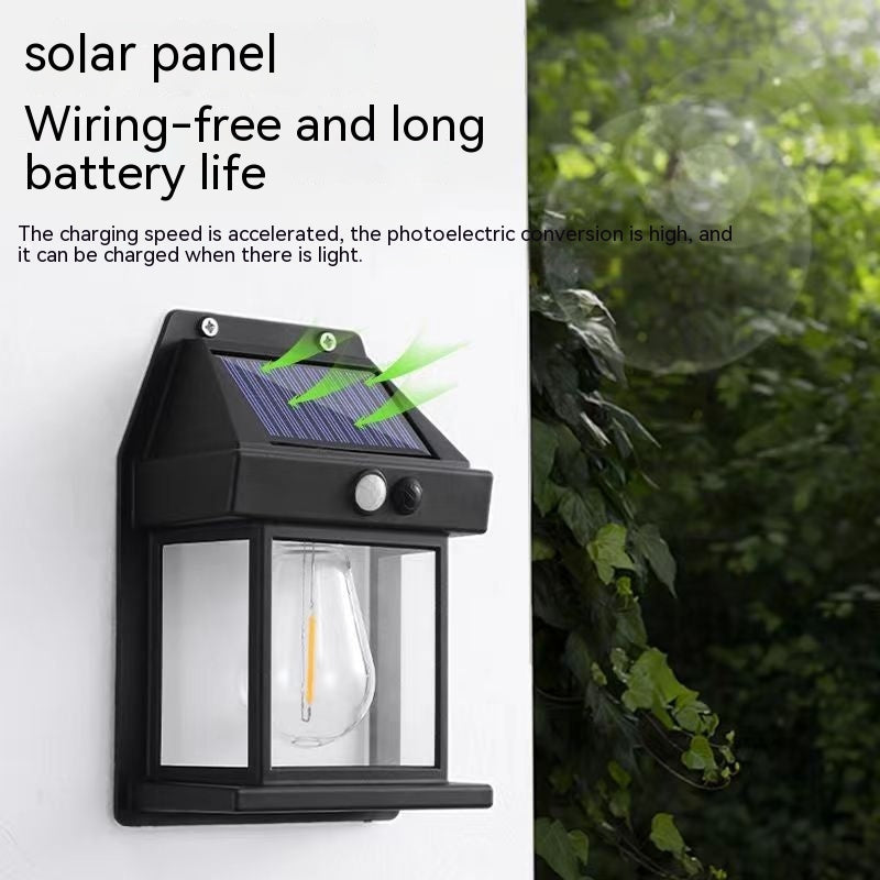 Outdoor Solar Waterproof Tungsten Induction Garden Wall Lamp Garden DealSniper.net