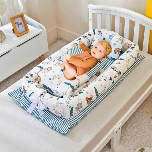 Crib Anti-pressure Newborn Foldable Portable Crib Middle Kids Gym From House