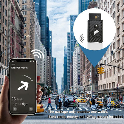 AirTag Wallet Anti Theft Bullet Card Bag Multi-functional Rfid Card Holder Gadgets dealsniper-net