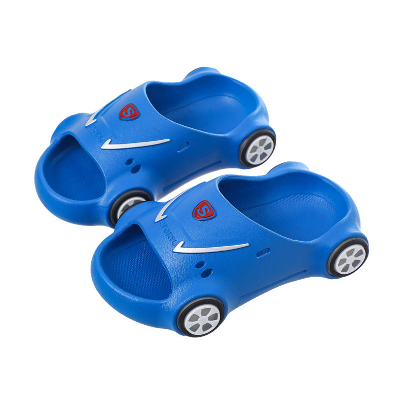 Kids Glowing Slippers Cartoon Car Sandals Children Sandals Anti Slip Boys Girls Luminous Slippers Summer Beach Shoes Kids dealsniper-net Blue off color 20or21