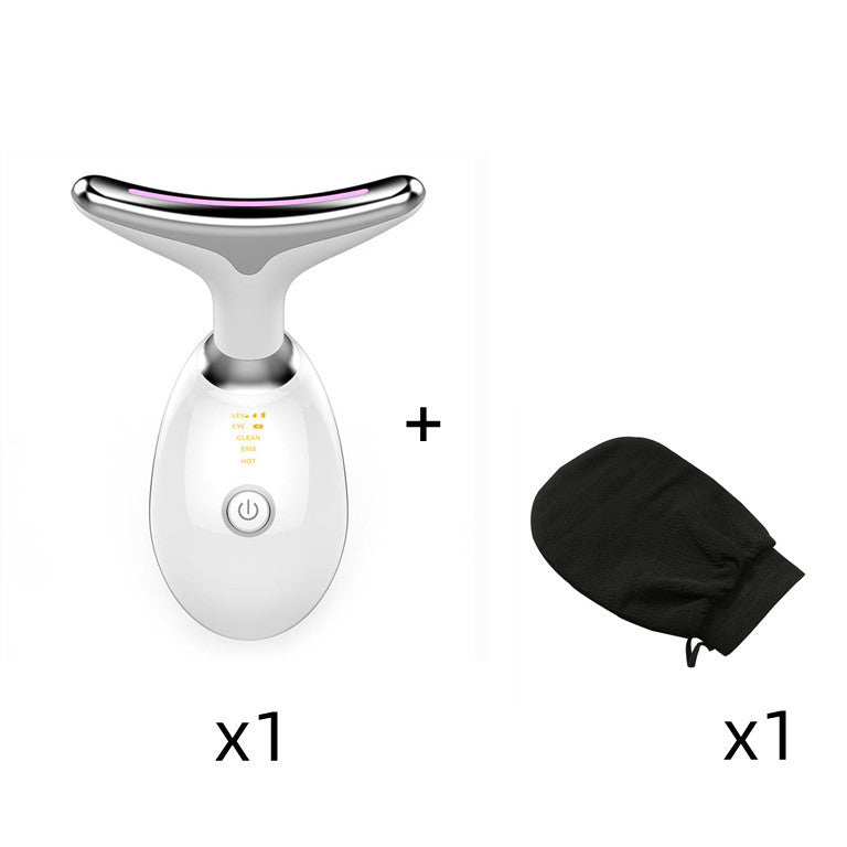 Beauty Instrument Desalting Neck Line Care Massage Beauty DealSniper.net 1PC White with 1PC Glove USB