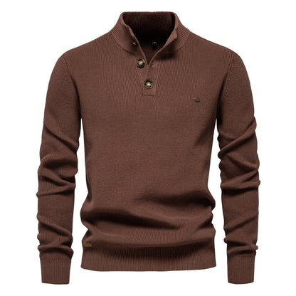 New Men's European Size Cross-Border Sweater, Long-Sleeve Men Gym From House SW833 Coffee L