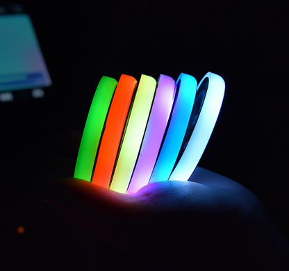 Colorful Cup Holder LED Light-up Coaster Solar & USB Charging Vehicle DealSniper.net