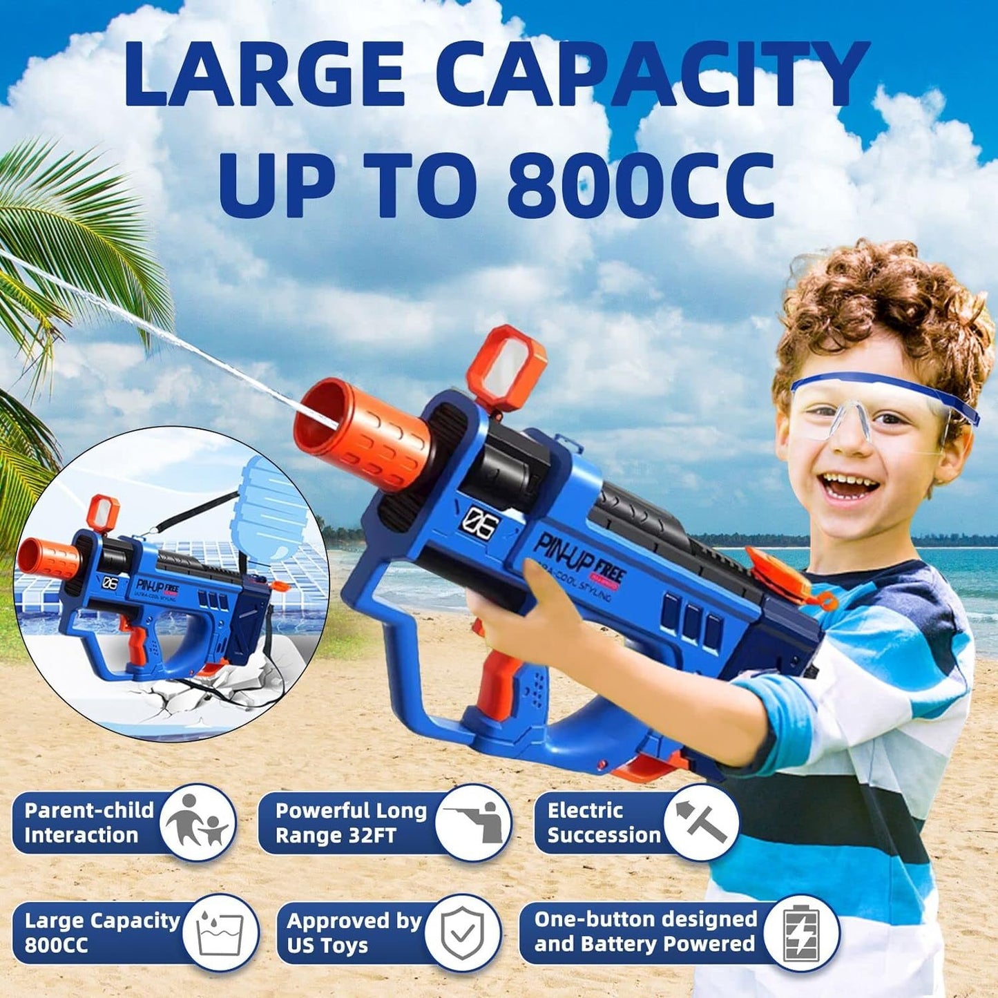 Electric Water Gun For Adults Kids Motorized Squirt Guns