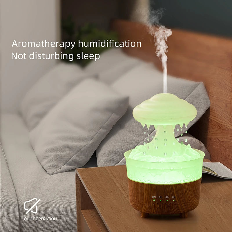 Rain Cloud Night Light Humidifier With Raining Water Drop Sound House dealsniper-net