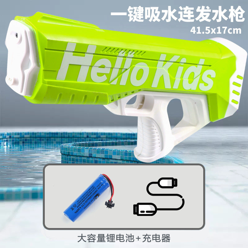 Children's Electric Continuous Hair Gun Toy Kids dealsniper-net Green Water Gun