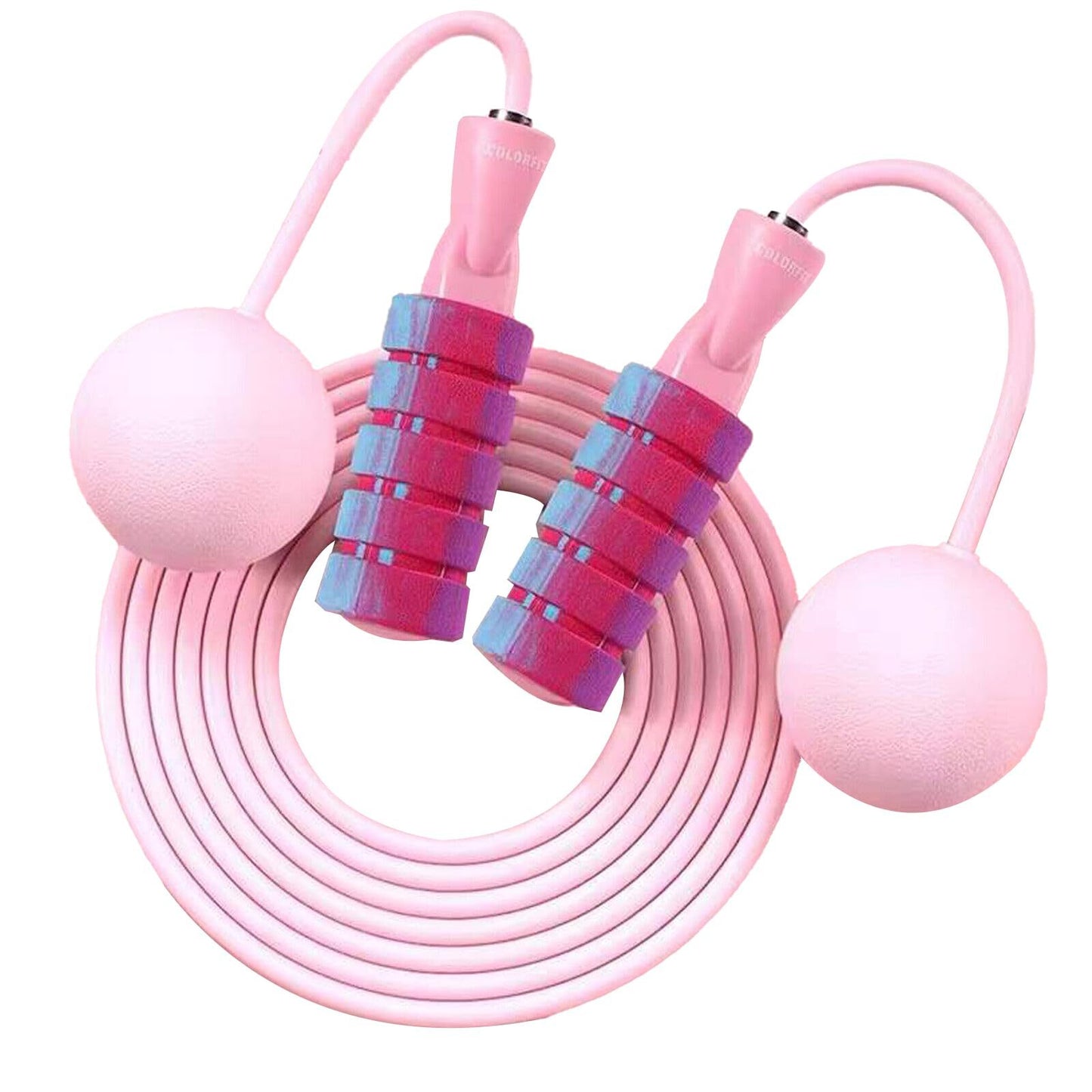 Rope With 2 In 1 Training Adjustable Ropeless Skipping Rope Sports DealSniper.net Pink